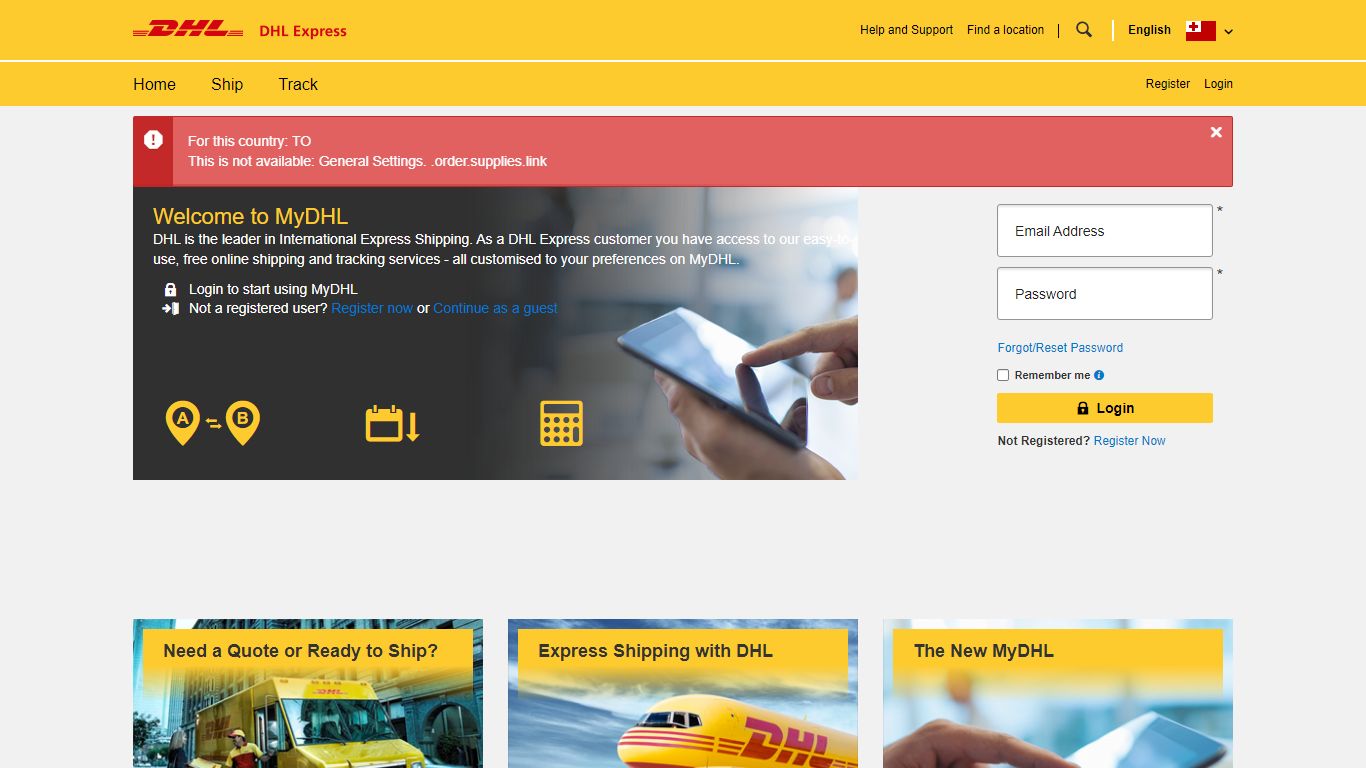 Login - DHL